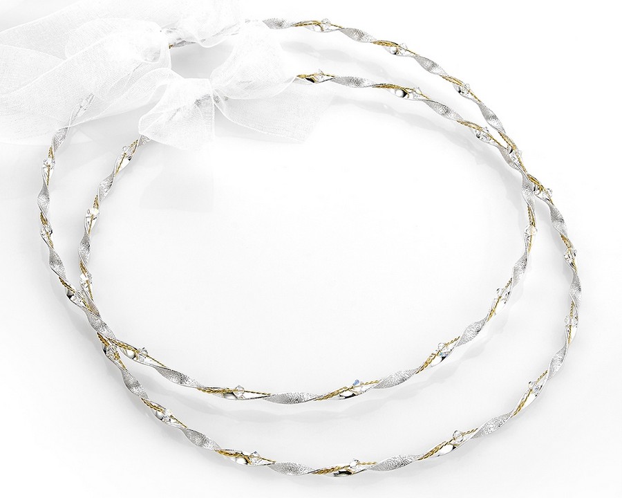 Επάργυρα Χειροποίητα Στέφανα γάμου Ε31