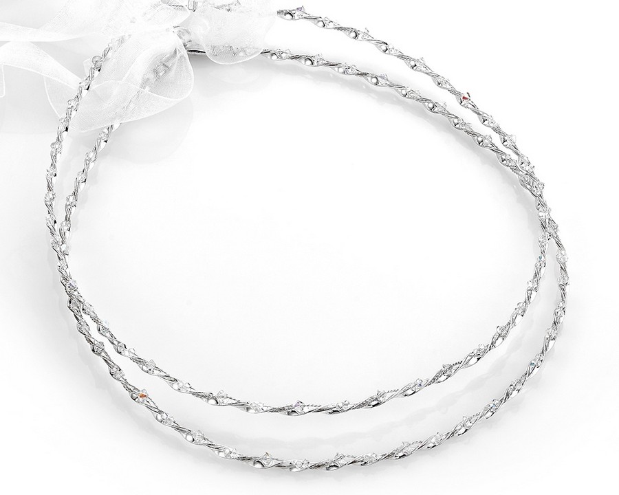 Επάργυρα Χειροποίητα Στέφανα γάμου Ε378