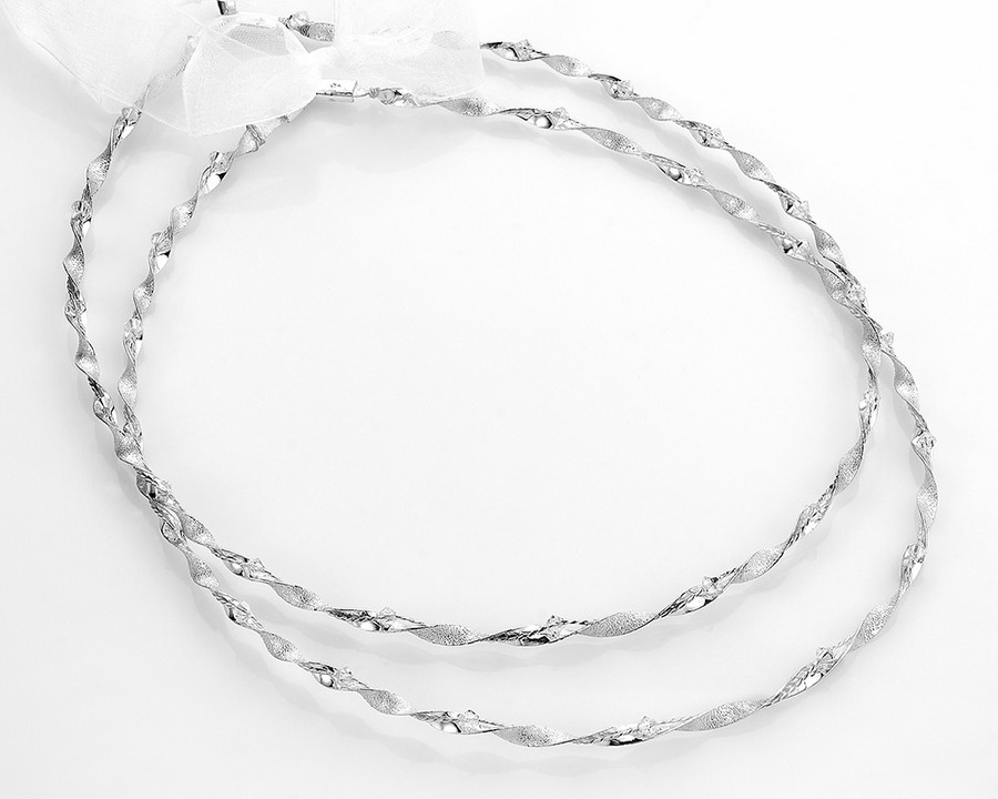 Επάργυρα Χειροποίητα Στέφανα γάμου Ε381