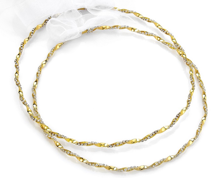 Επάργυρα Χειροποίητα Στέφανα γάμου Ε439