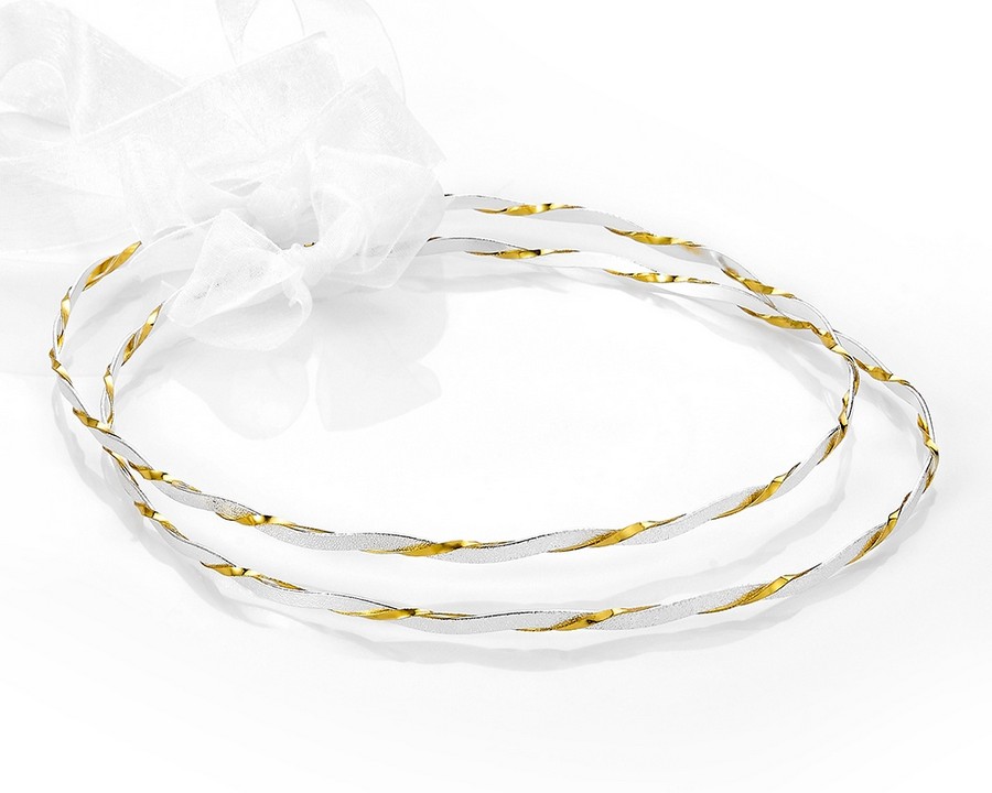 Επάργυρα Χειροποίητα Στέφανα γάμου Ε562