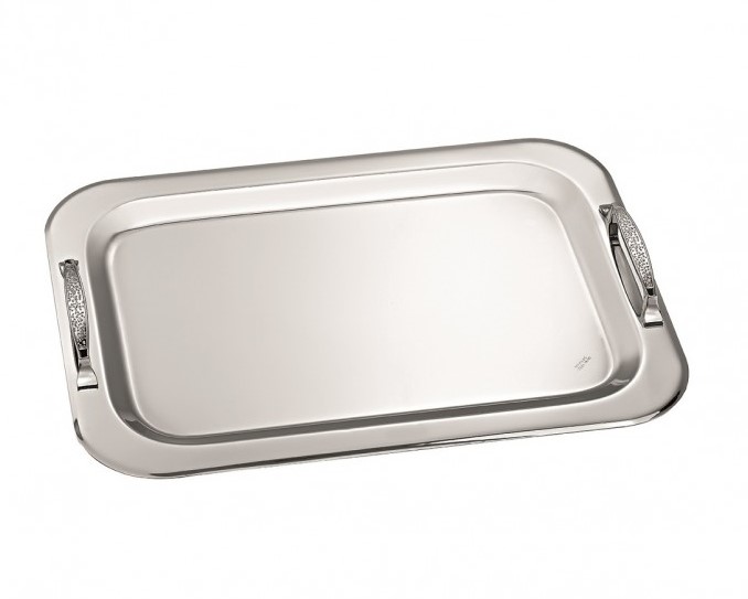 Δίσκος Γάμου με ασημένια χερούλια INOX Size: 43x30cm  ΚΔ2138