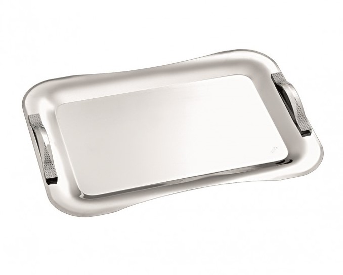 ΚΔ 2141-680x997h Δίσκος γάμου με ασημένια χερούλια INOX Size: 43x30cm ΚΔ2141 - Image 1