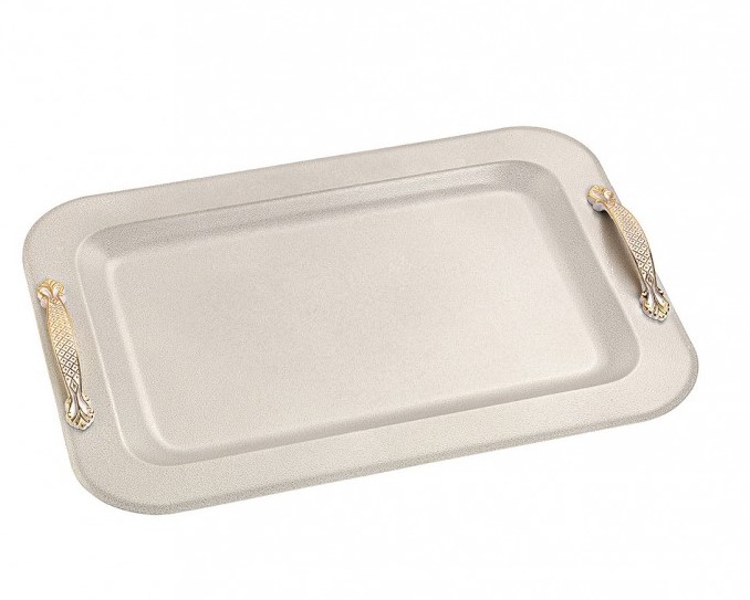 Δίσκος γάμου WHITE - GOLD 43x30cm ΚΔ2144