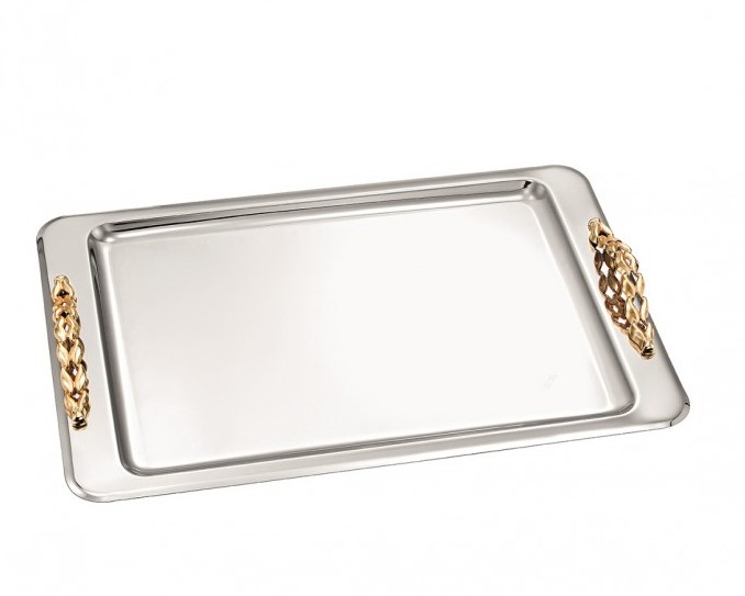 Δίσκος γάμου INOX Size: 46x30cm ΚΔ2192