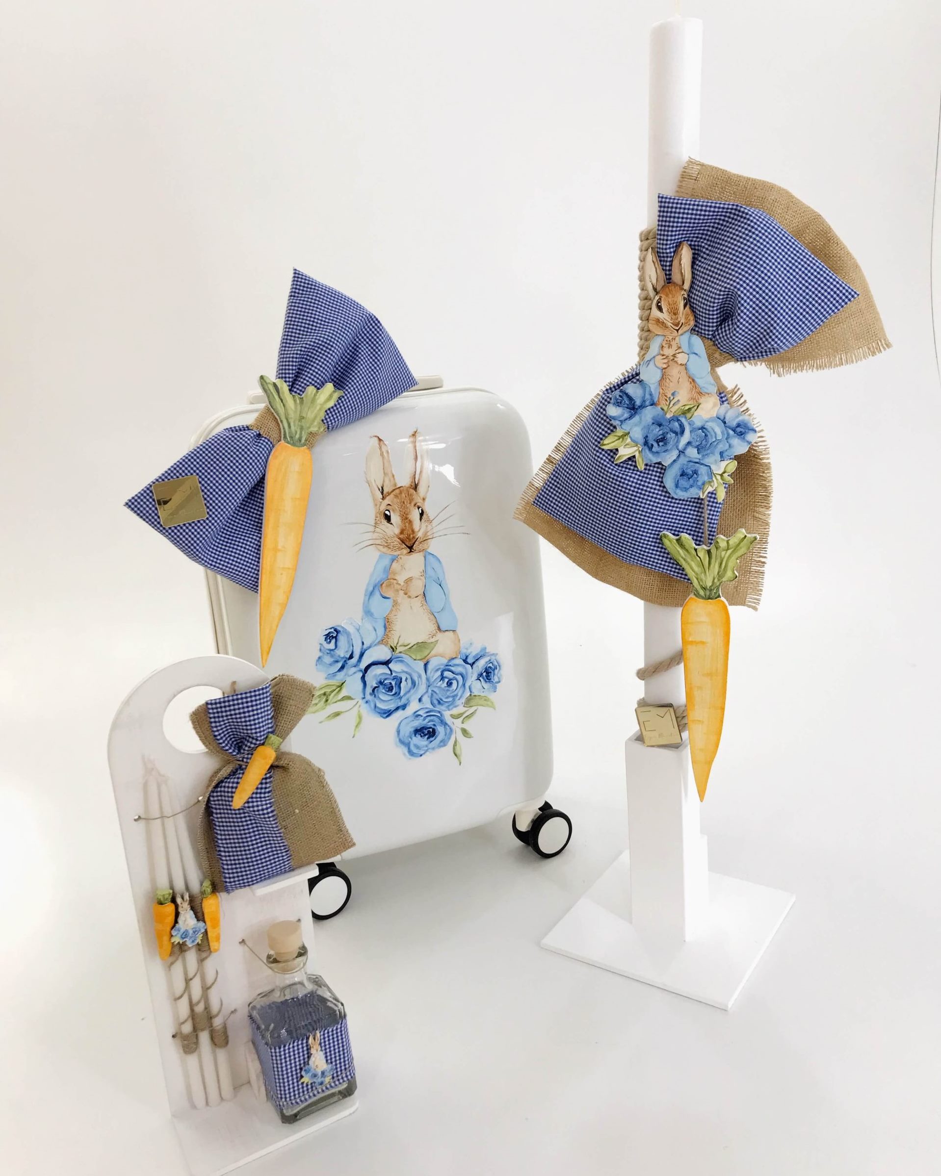 Βαπτιστικό Σετ Peter Rabbit A22-005 Γαλάζιο κ φυσικά χρώματα