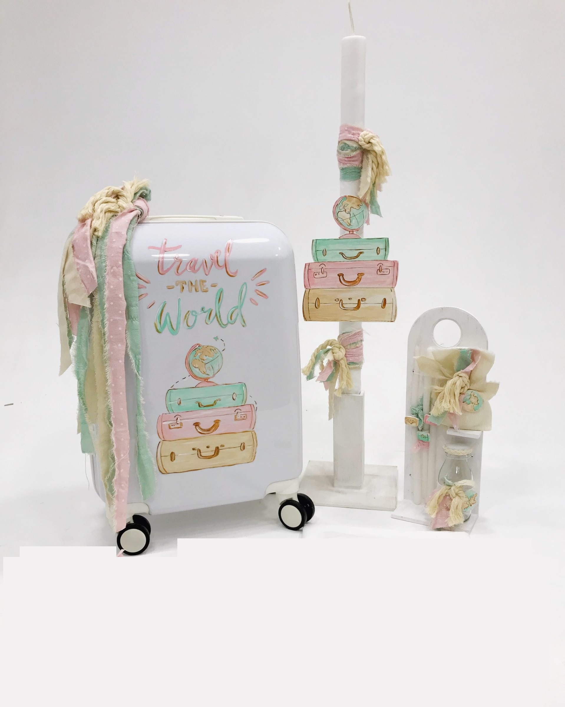 Βαπτιστικό Σετ Travel the World K20-016 Ροζ Μέντα