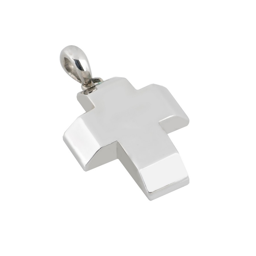 Σταυρός Βάπτισης για Αγόρι Λευκός Χρυσός 14Κ (Μασίφ Χειροποίητος) ΑΣ083