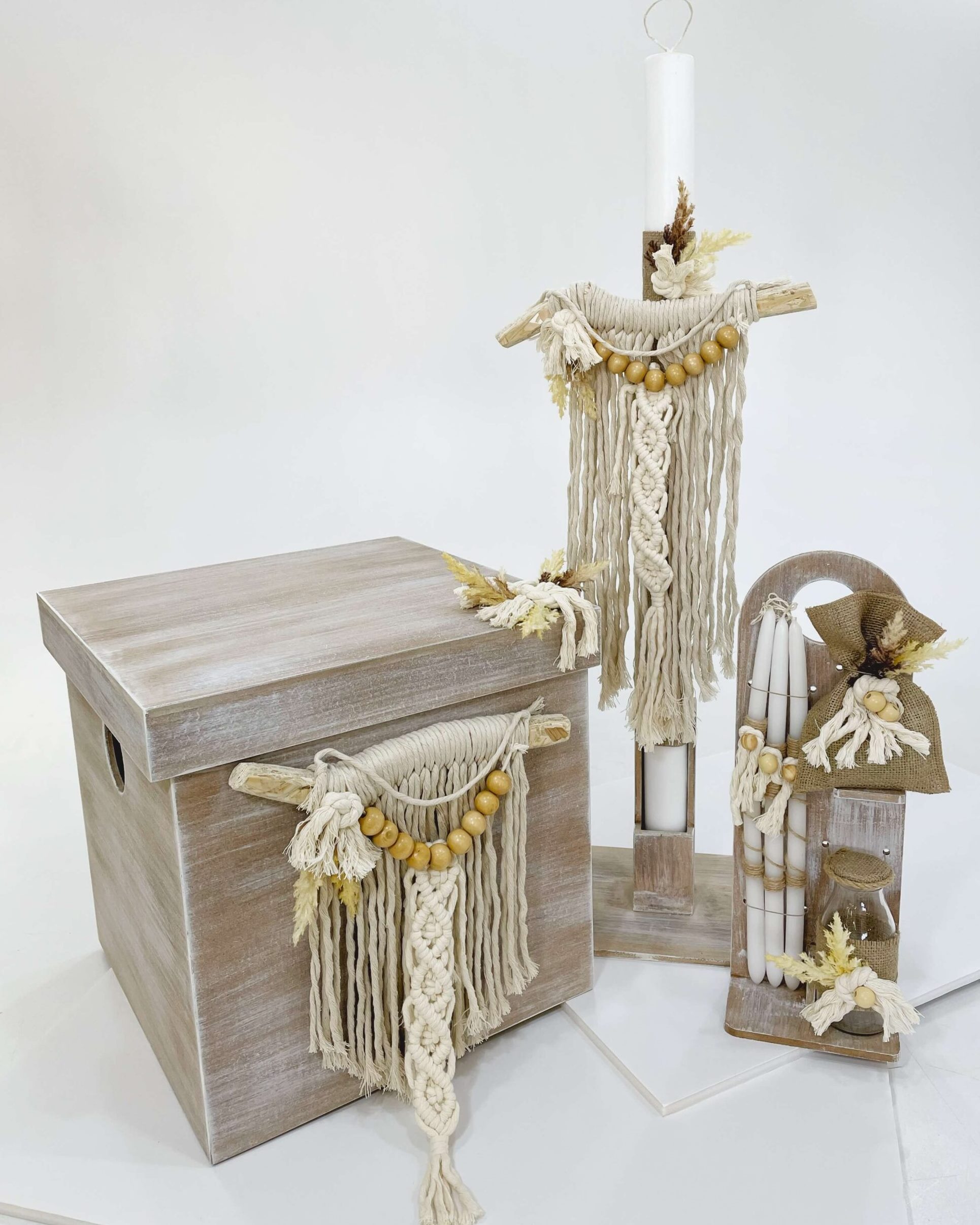 Βαπτιστικό Σετ Μακραμέ K22-043 χρώματα φυσικά