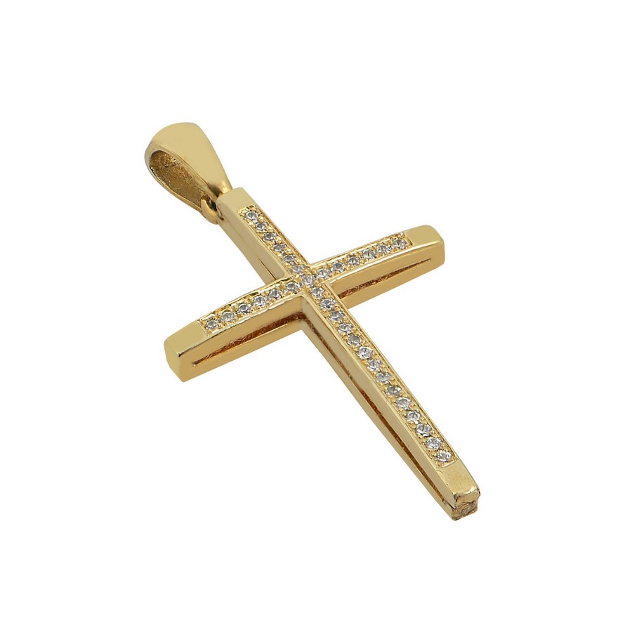 Σταυρός Βάπτισης για Κορίτσι Χρυσός 14Κ (Χειροποίητος) ΓΣ126