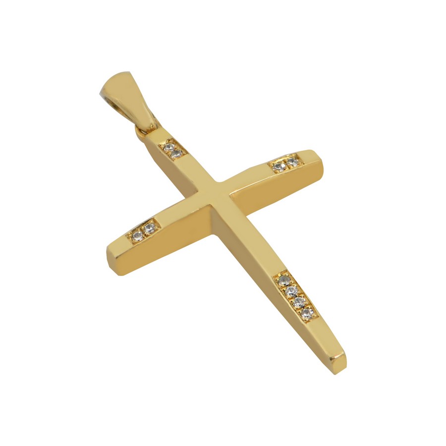 Σταυρός Βάπτισης για Κορίτσι Χρυσός 14Κ (Χειροποίητος) ΓΣ132