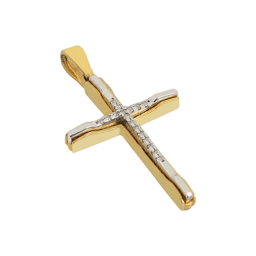 Σταυρός Βάπτισης για Κορίτσι Χρυσός 14Κ (Χειροποίητος) ΓΣ136