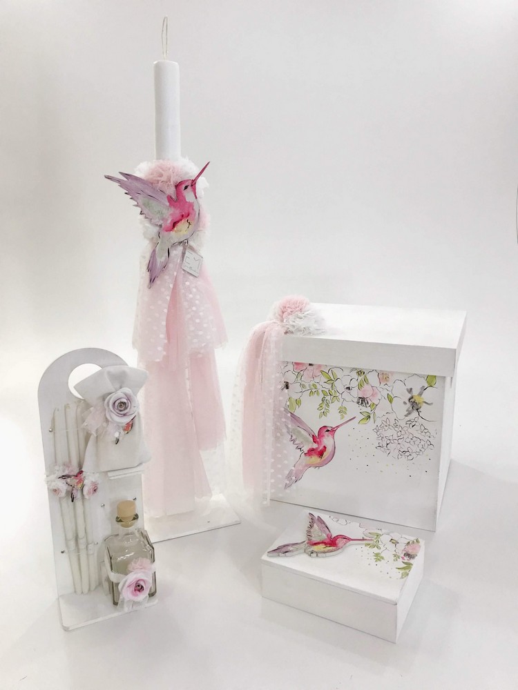 Σετ Βάπτισης Pink Bird Κουτί K18-053