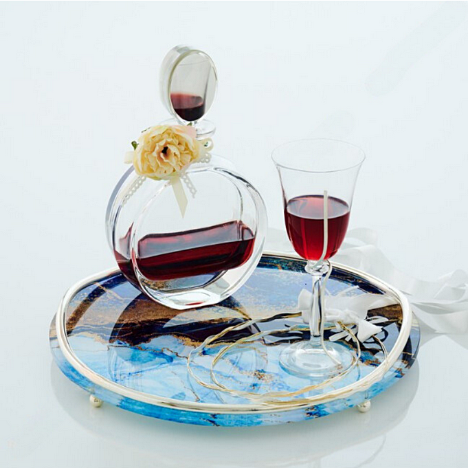 Σετ Γάμου 3τμχ Κρυστάλλινο Επάργυρο WS10034