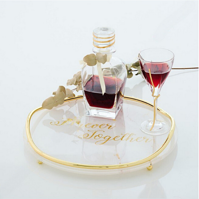 Σετ Γάμου 3τμχ Κρυστάλλινο Επίχρυσο WS10028