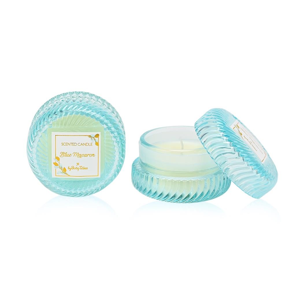 Μπομπονιέρα Κερί μακαρόν σιέλ ST00823