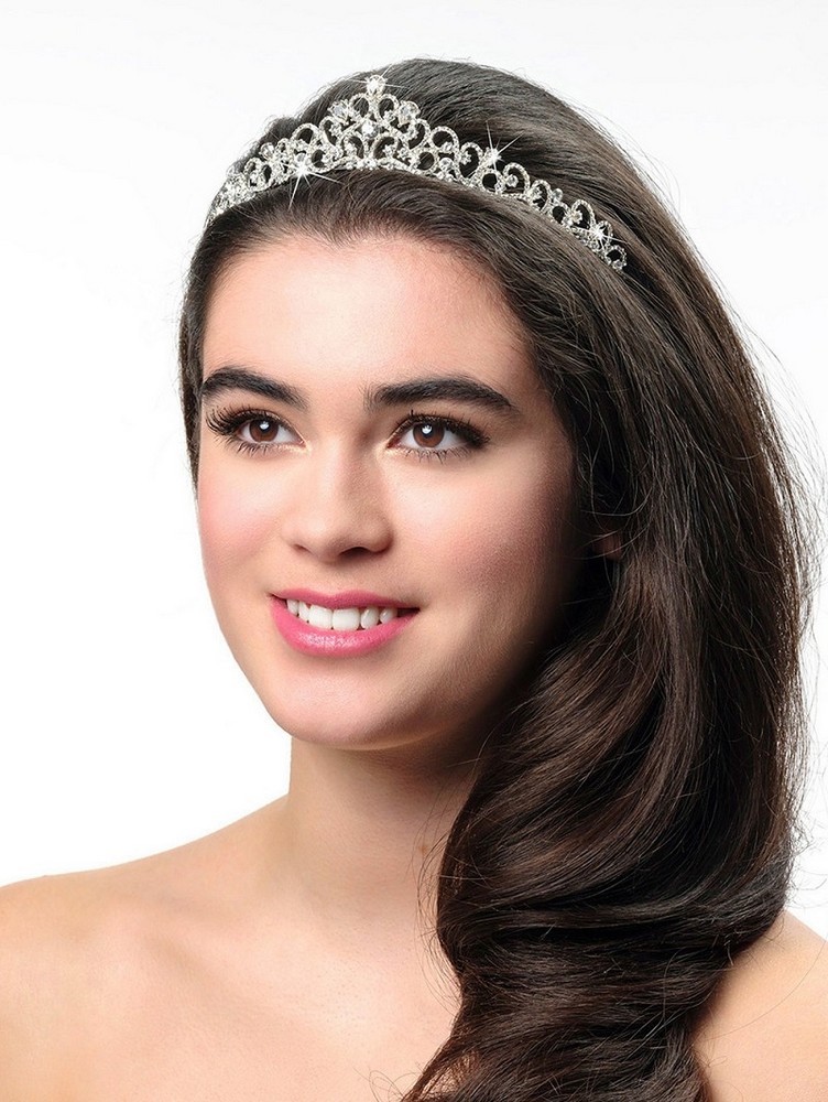 Deluxe βασιλική τιάρα με στρας BB-721