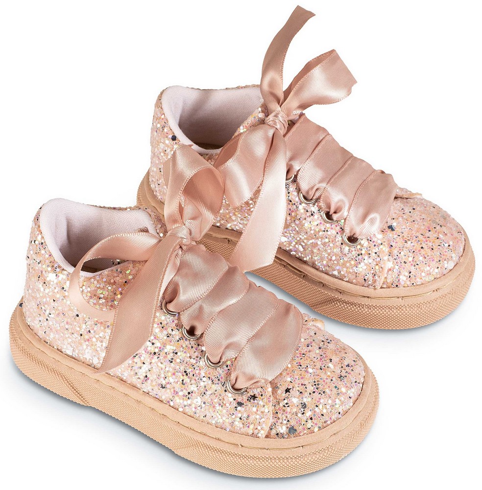 Δετό Σνίκερ απο Γκλίτερ Ύφασμα EXC5856 Νουντ