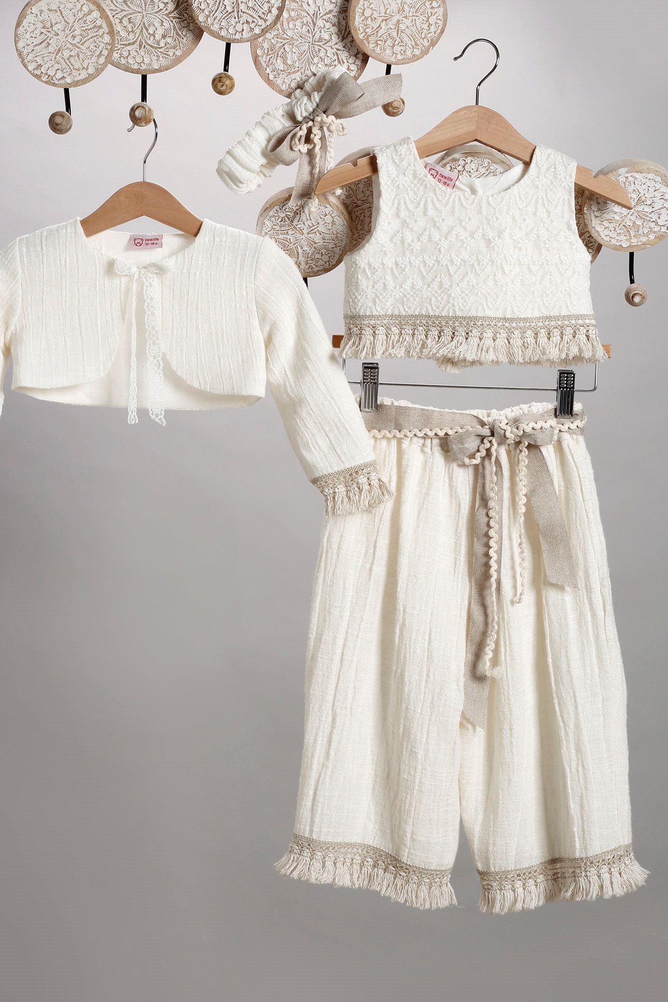 Βαπτιστικό Ρούχο Κορίτσι New life 2834-2 Εκρού