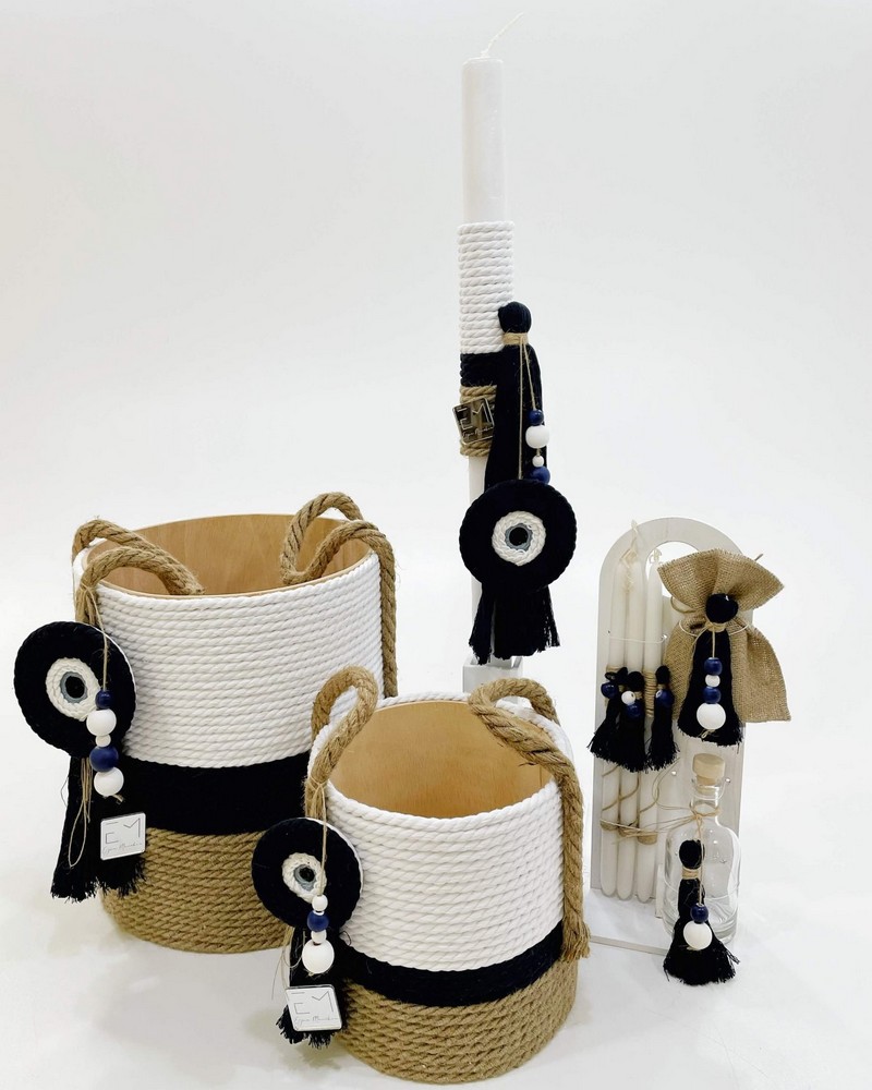 Σετ βάπτισης Basket Boho Eye Charm A22-059