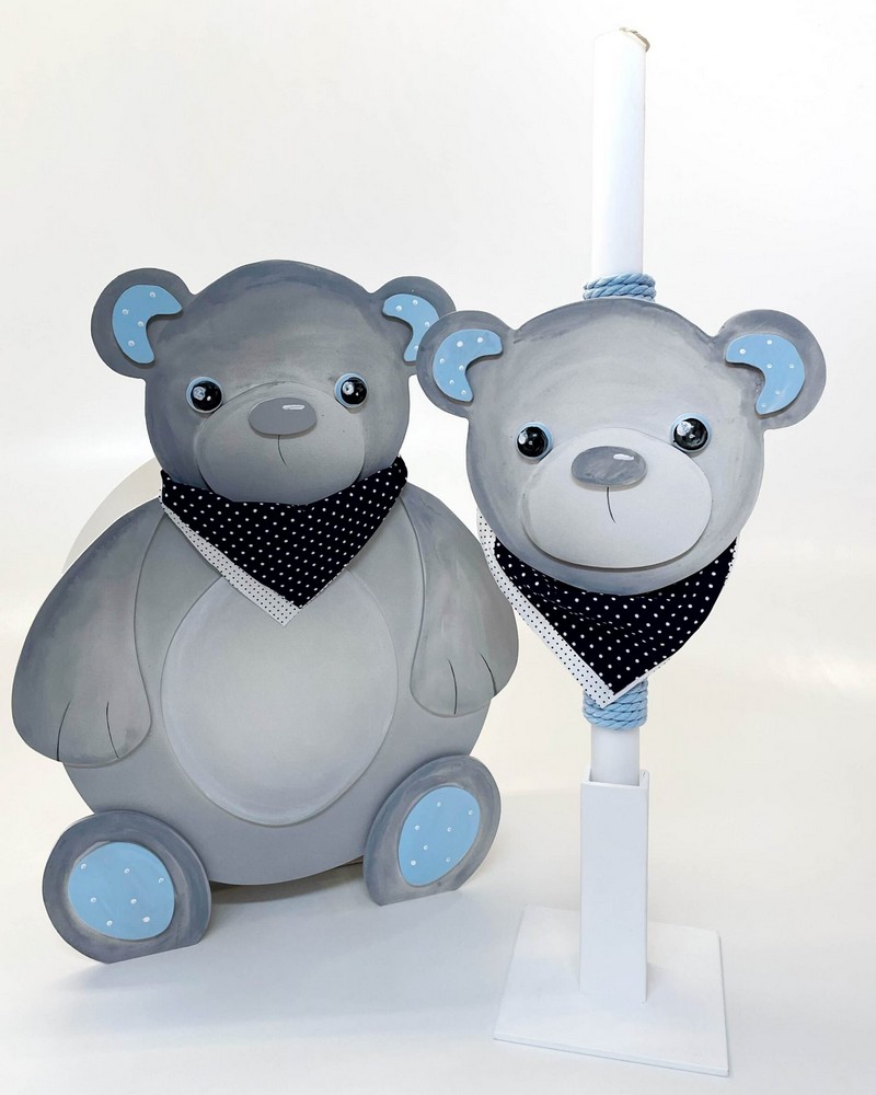 Σετ βάπτισης Γαλάζιος Αρκουδίνος A24-020