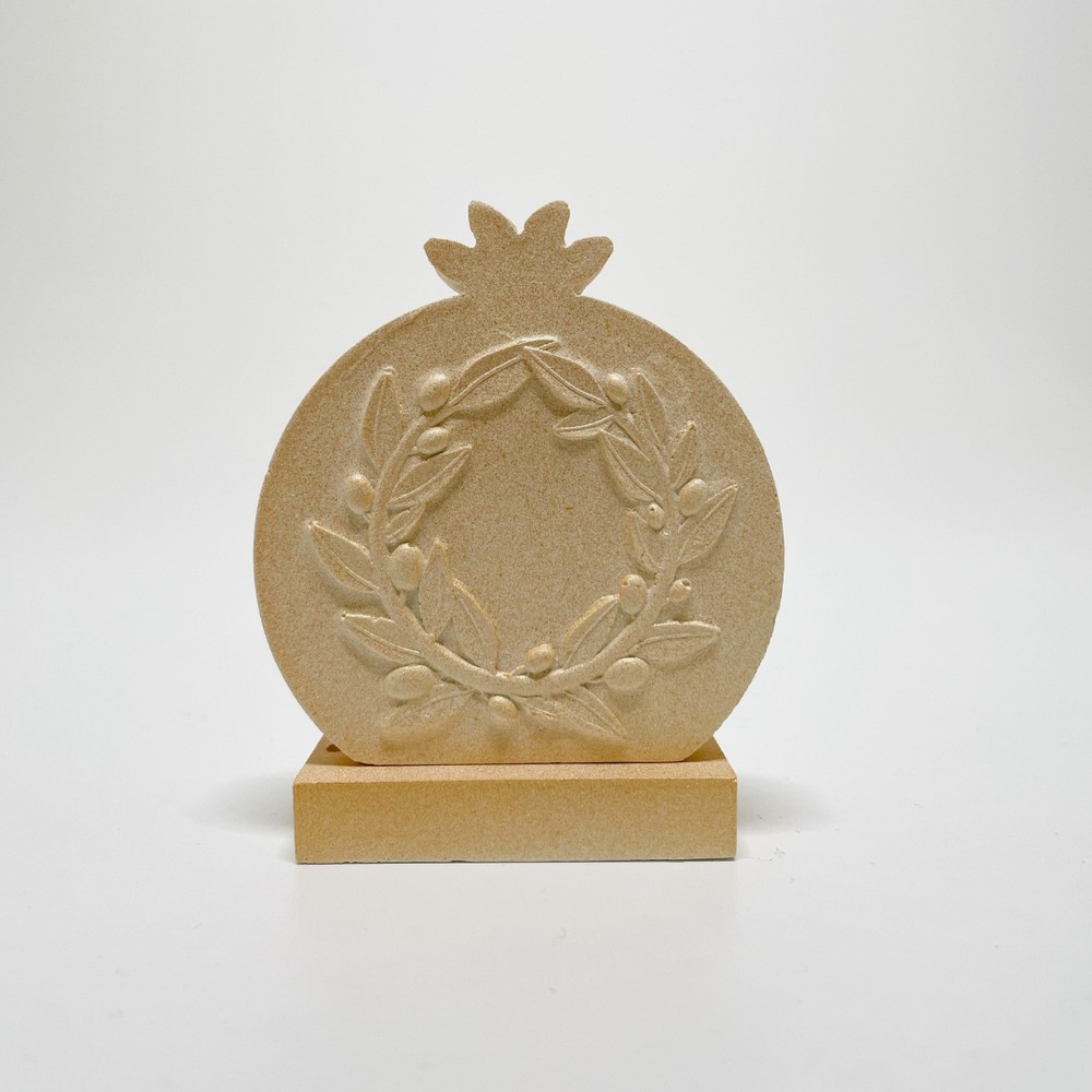 Αρωματικό Ρόδι Πλακέ Χρυσό Με Κότινο TG-400-17