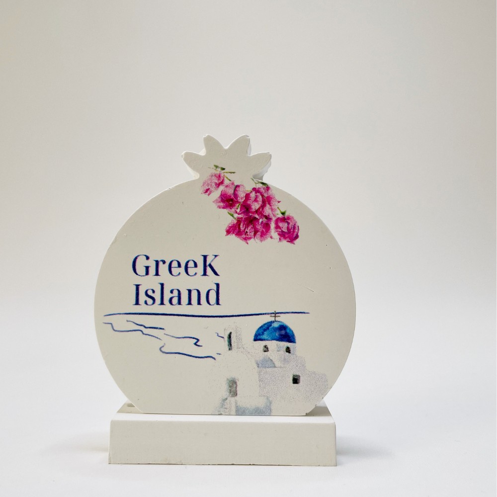 Αρωματικό Ρόδι Πλακέ Με Εκκλησάκι – Greek Islands TGI-400-17