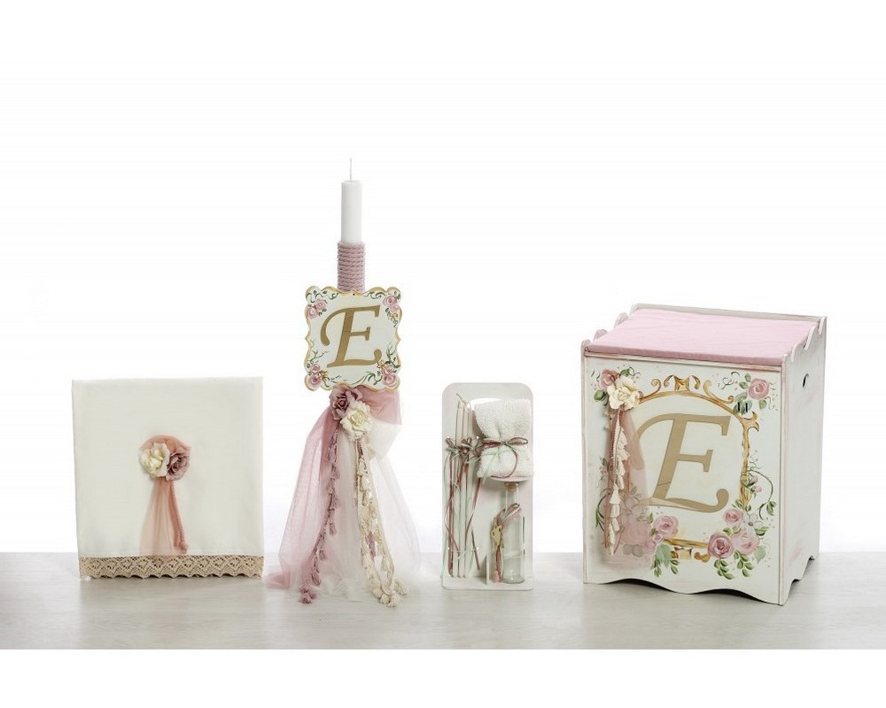 Σετ βάπτισης ΣΚΒ-2418 Μονόγραμμα