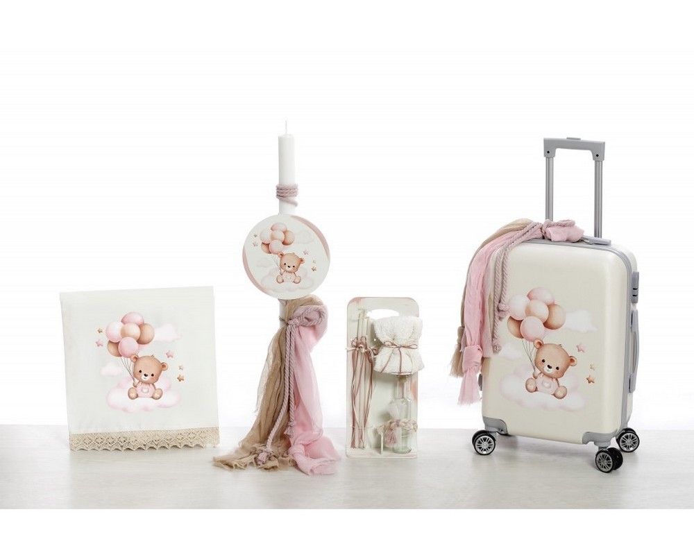 Σετ βάπτισης ΣΚΒ-2435 Αρκουδάκι μπαλόνια