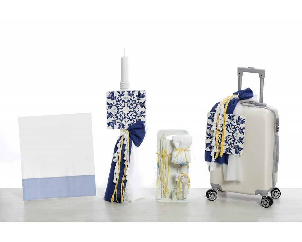 Σετ βάπτισης ΣΚΒ-2437 Blue Tiles