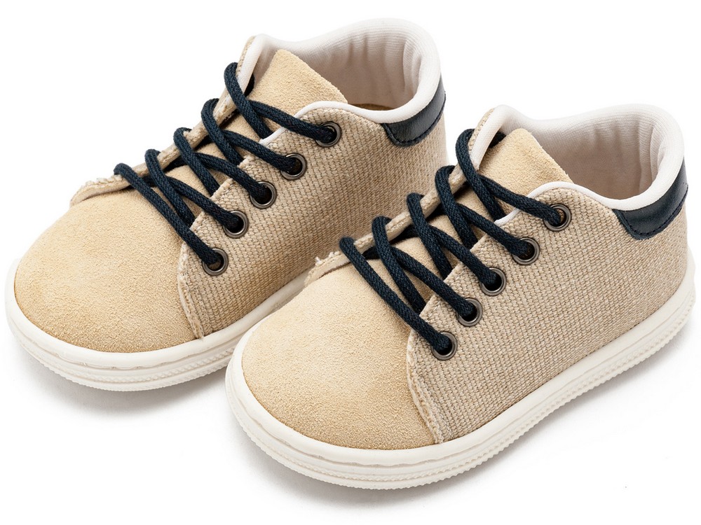 Δετό Δίχρωμο Σνίκερ BS3073 Μπεζ Μπλέ