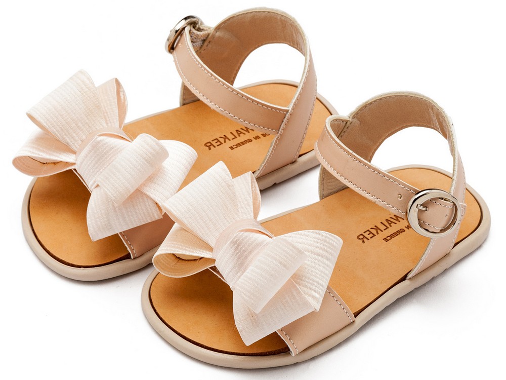 Πέδιλο με Υφασμάτινο Φιόγκο BS3592 Nude