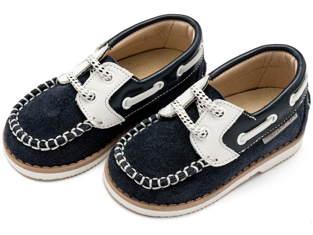 Δερμάτινα Δετά Ιστιοπλοίας BW4169 Μπλε Λευκό