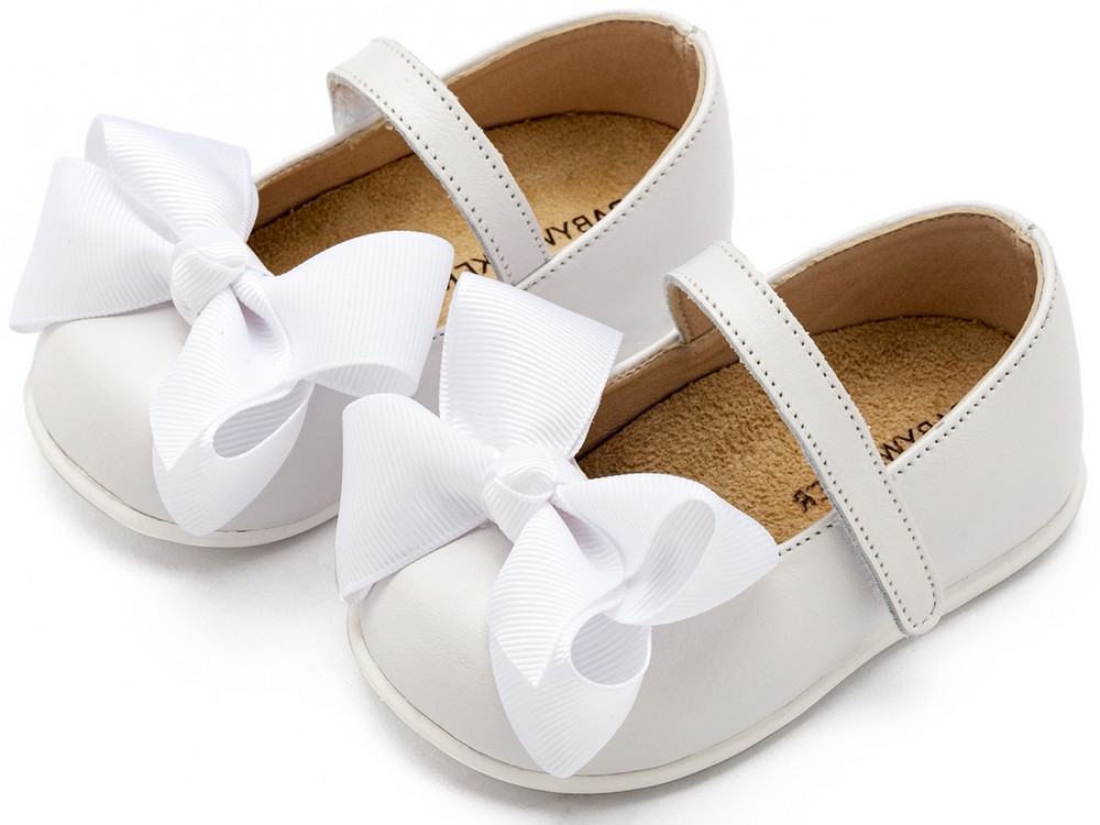 Γοβάκι Μονή Μπαρέτα με Φιόγκο PRI2631 Λευκό