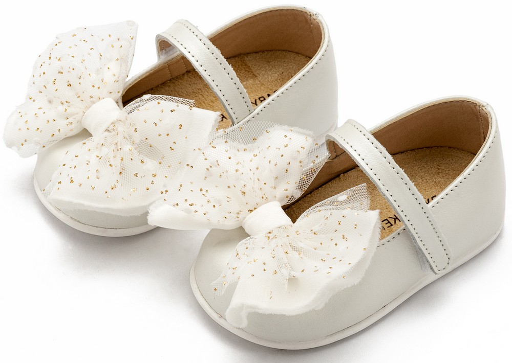 Γοβάκι Μονή Μπαρέτα με Φιόγκο PRI2638 Εκρού