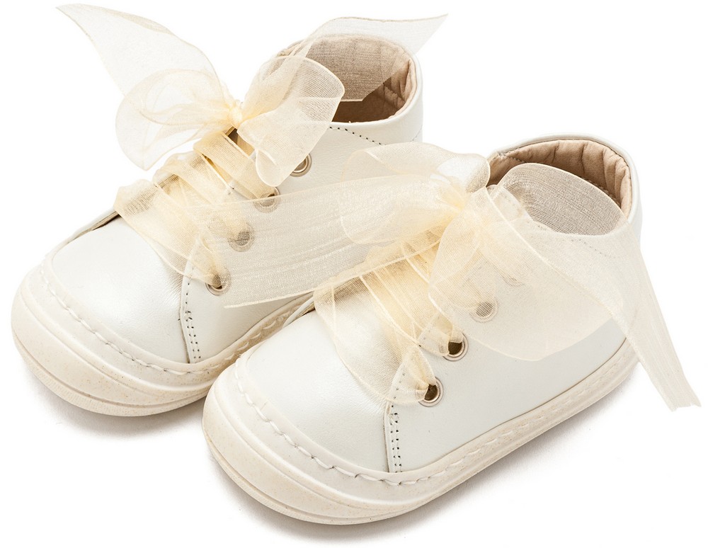 Σνίκερ με Κορδέλα PRI2644 Εκρού