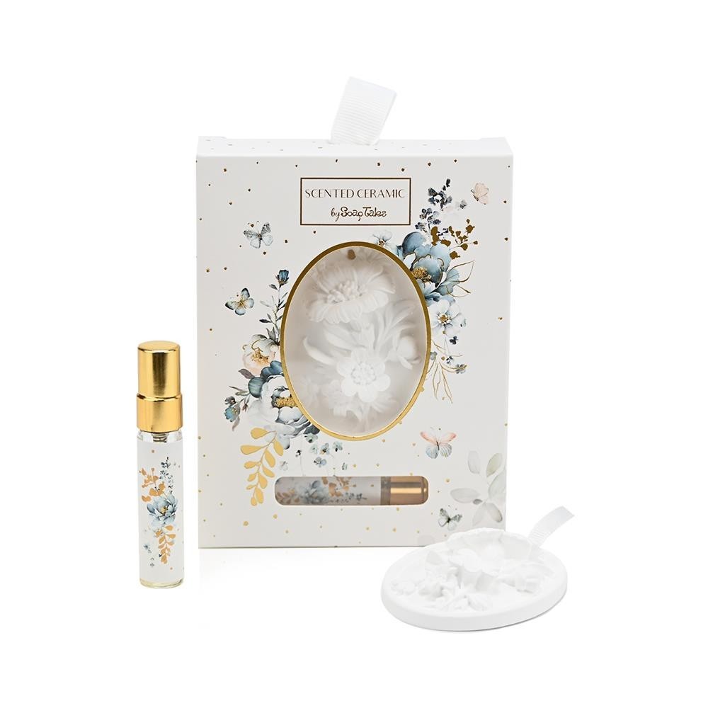 Κεραμικό και αρωματικά έλαια baccarat μπλε λουλούδια 5ml ST00886