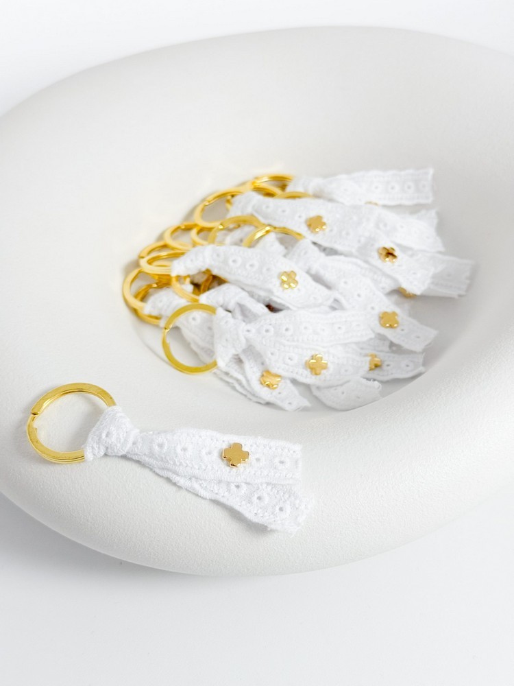 Μαρτυρικό μπρελόκ  με επιχρυσωμένο σταυρό και κορδέλα T85 (50τμχ)