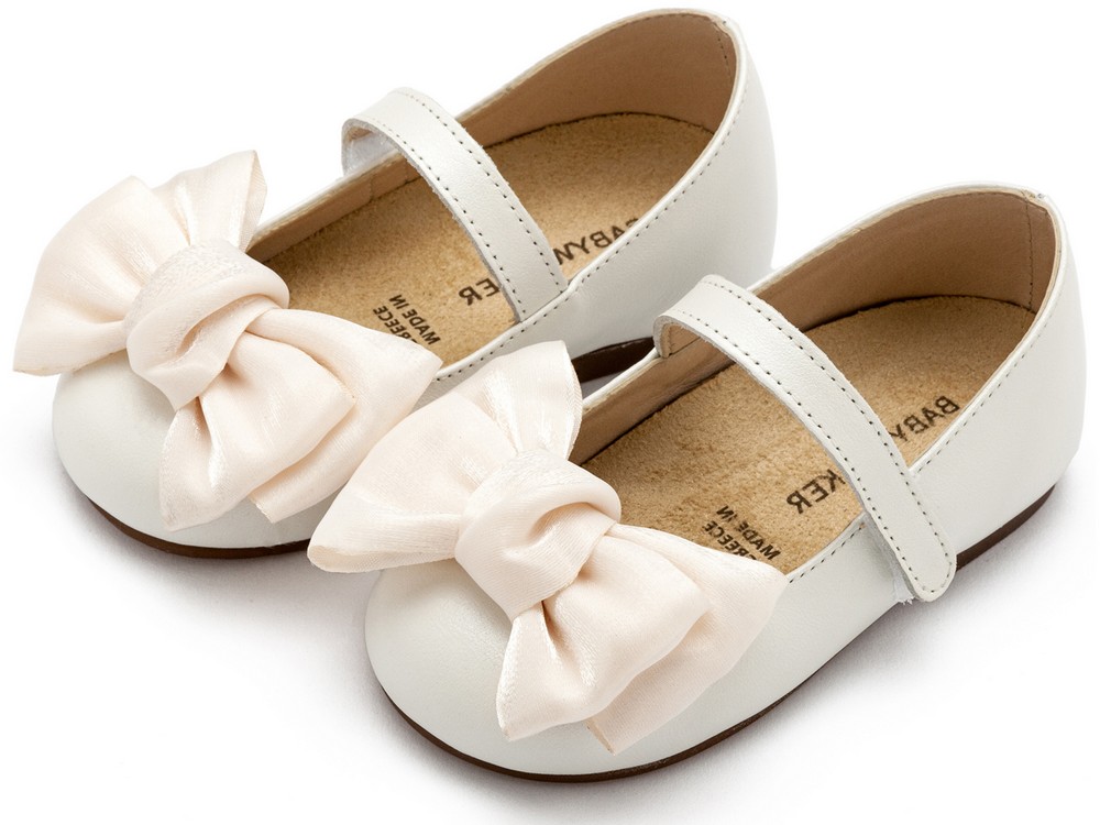 Γοβάκι Μονή Μπαρέτα Χρατς με Φιόγκο Οργάντζας BW4857 Εκρού