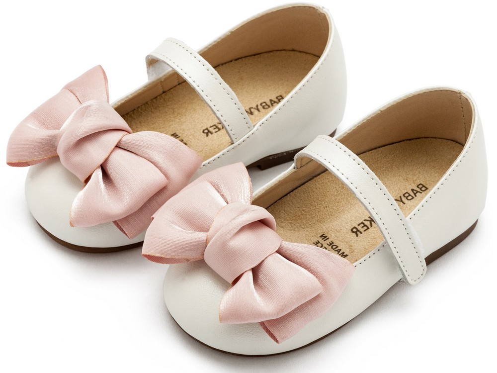 Γοβάκι Μονή Μπαρέτα Χρατς με Φιόγκο Οργάντζας BW4857 Εκρού Ροζ