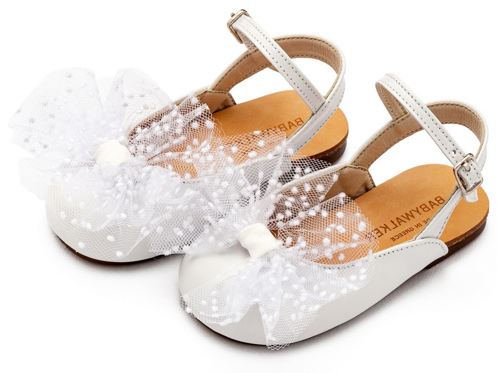 Γαλλικό Σαμπό με Χειροποίητο Τούλινο Φιόγκο BW4859 Λευκό