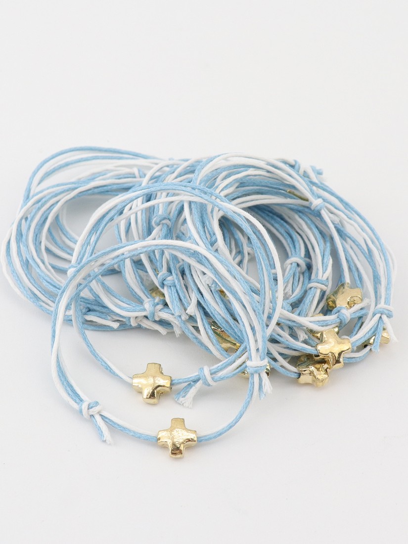 Μαρτυρικό βραχιόλι γαλάζιο (50τμχ) E605.01