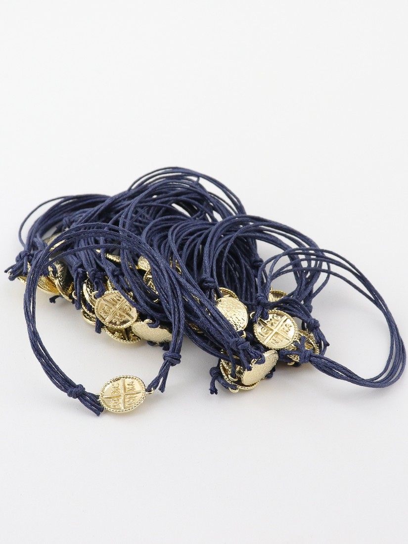 Μαρτυρικό βραχιόλι με κωνσταντινάτο μπλε (50τμχ) E623.02