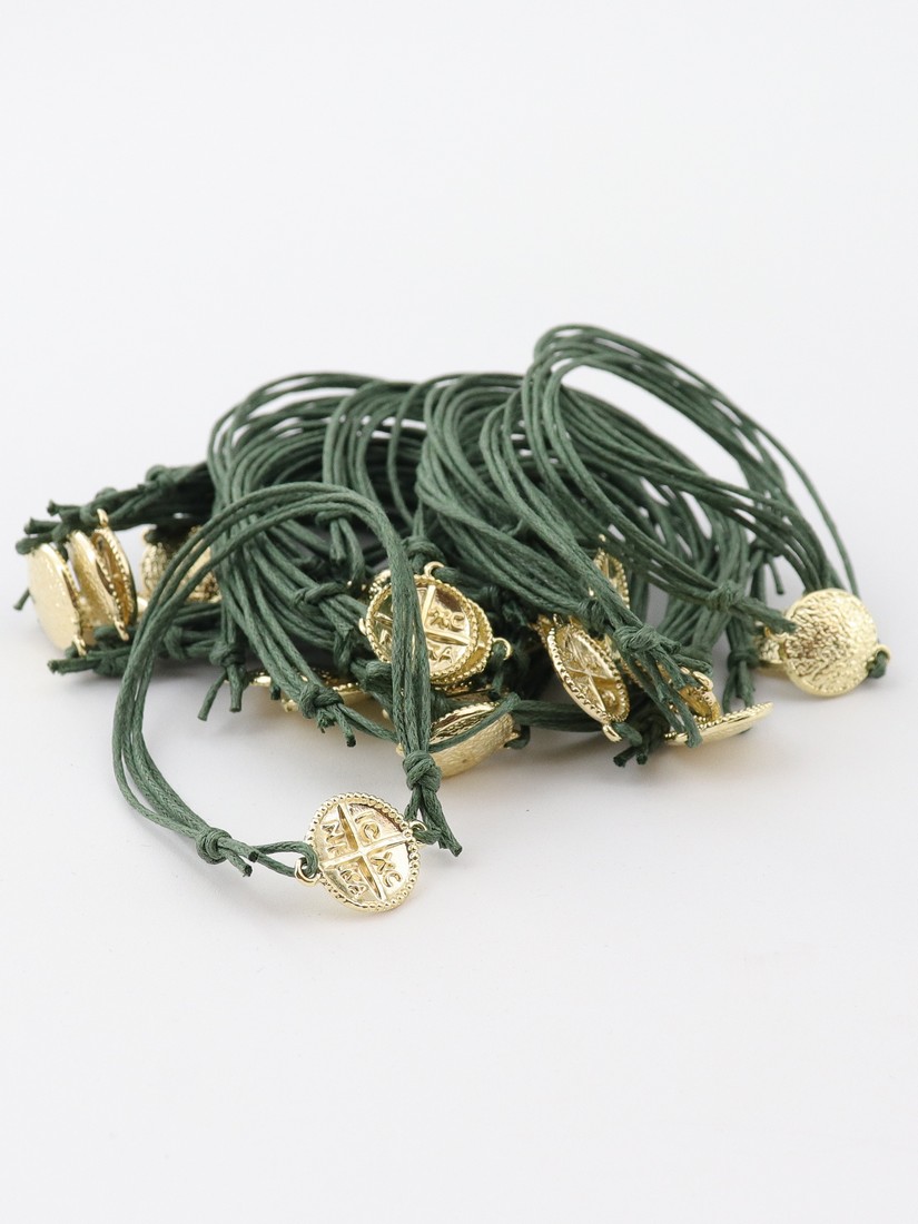 Μαρτυρικό βραχιόλι με κωνσταντινάτο λαδί (50τμχ) E623.04