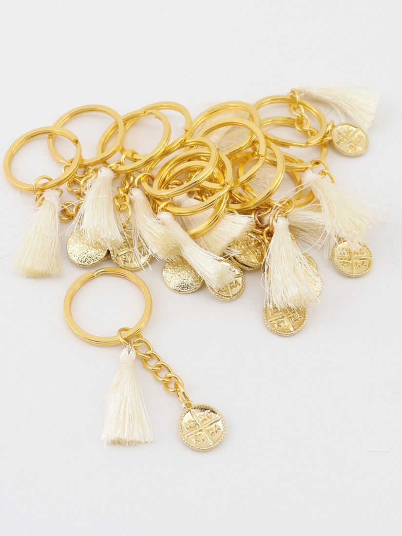 Μαρτυρικό μπρελόκ με κωνσταντινάτο εκρού (50τμχ) E978.06