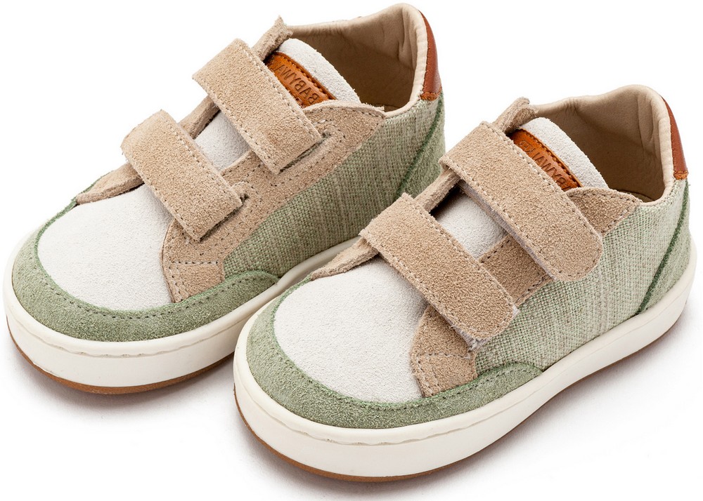 Δίχρωμο Sneaker Διπλό Χρατς EXC5297 Μπεζ Μέντα