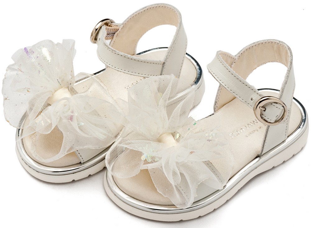 Πέδιλο με Χειροποίητο Υφασμάτινο Φιόγκο EXC5879 Εκρού