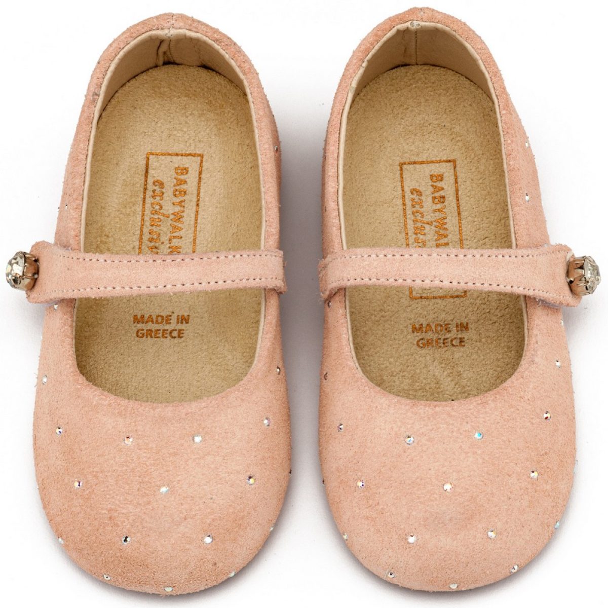 Γοβάκι Suede με Στρας LU6009 Νουντ - Image 3