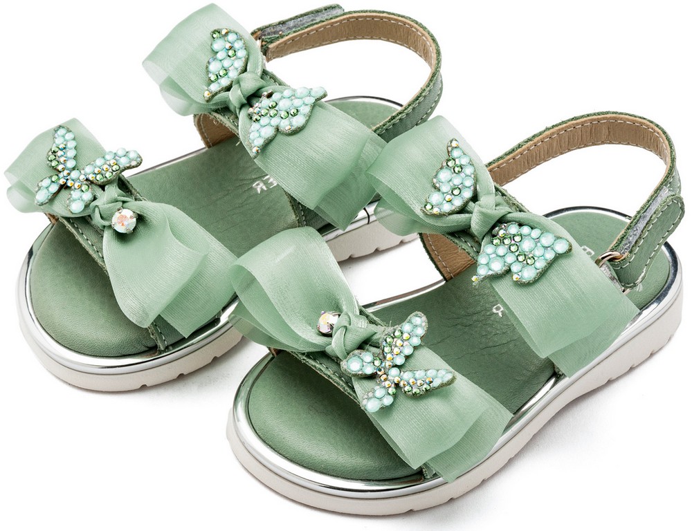 Πέδιλο με Φίογκους και Πεταλούδες LU6119 Μέντα