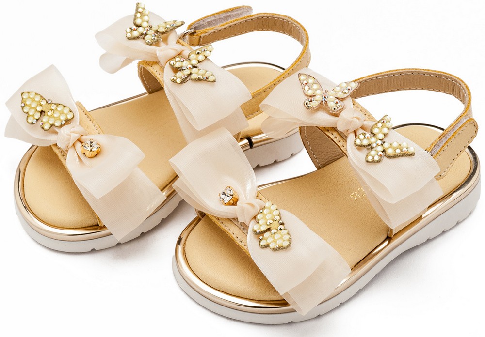 Πέδιλο με Φίογκους και Πεταλούδες LU6119 Κίτρινο